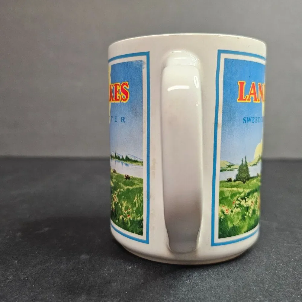 Vtg Land O'Lakes Butter Coffee Mug Retired Native American Indian Logo Shafford